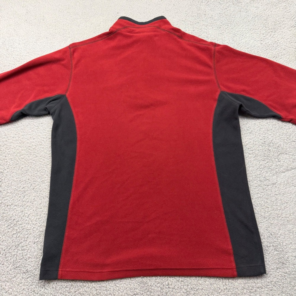 Columbia AM6558 Mens Large Red/Blk Polyester Fleece Quarter Zip Pullover 1352471 - Picture 13 of 13